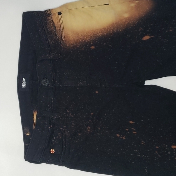 HUDSON Jeans Nicole Bleach Splatter Galaxy Super Skinny Mid Rise - Picture 4 of 10